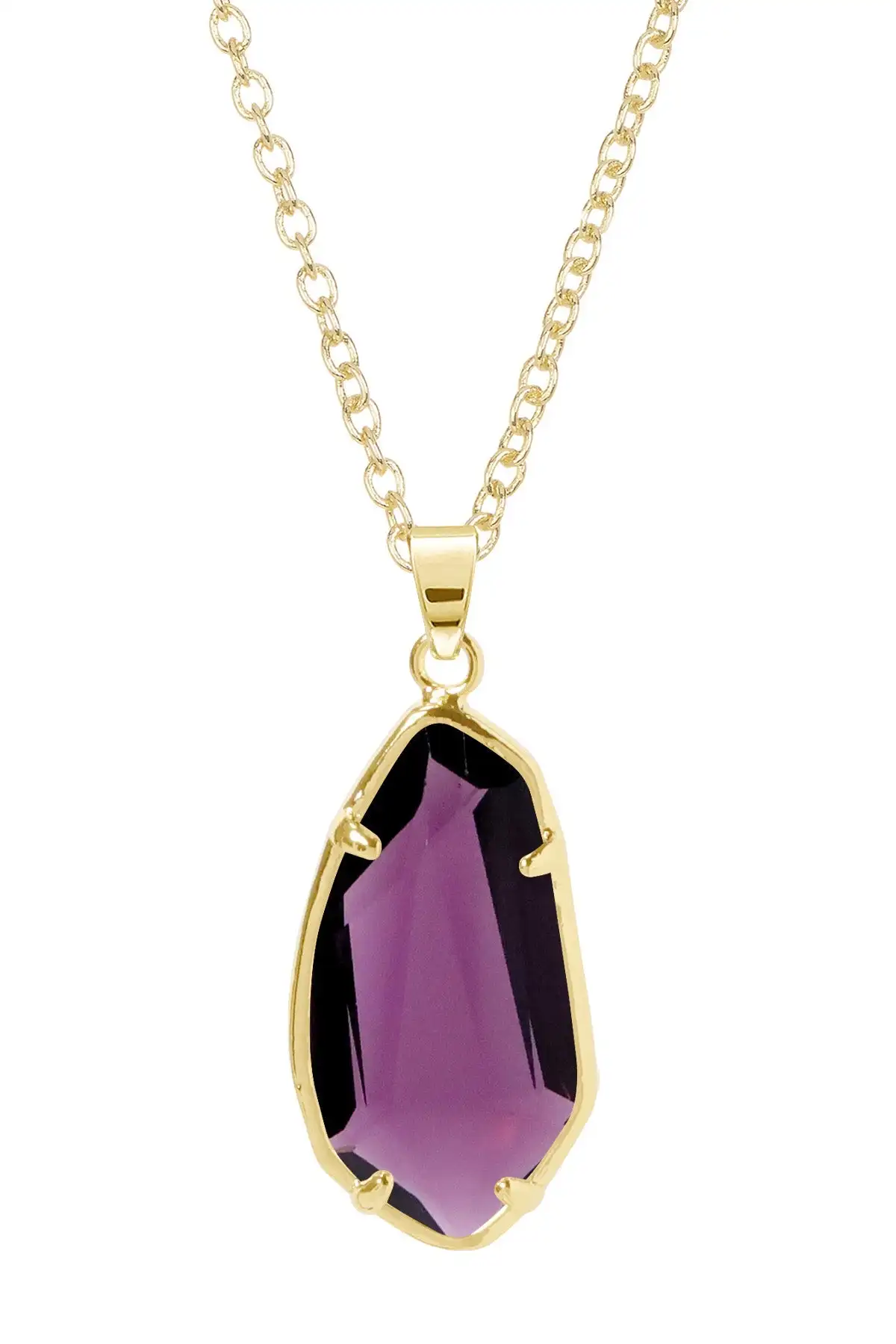 يتوهم الأرجواني كريستال العقيق قلادة Moonstone قلادة