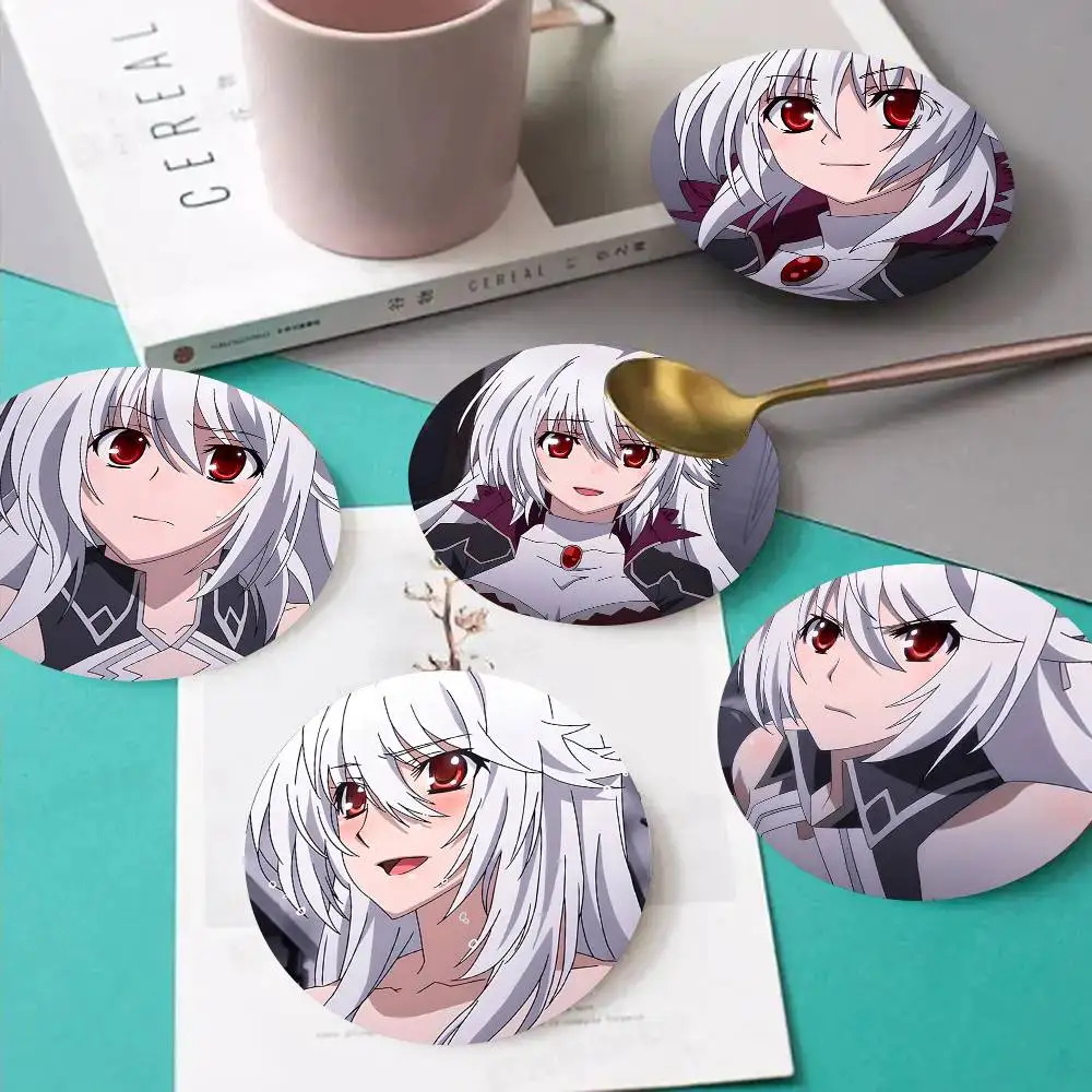 1pc Eleonora Viltaria Anime characters Wooden Coaster Colour Printing Cup Mat Home Desk Decoration Gifts