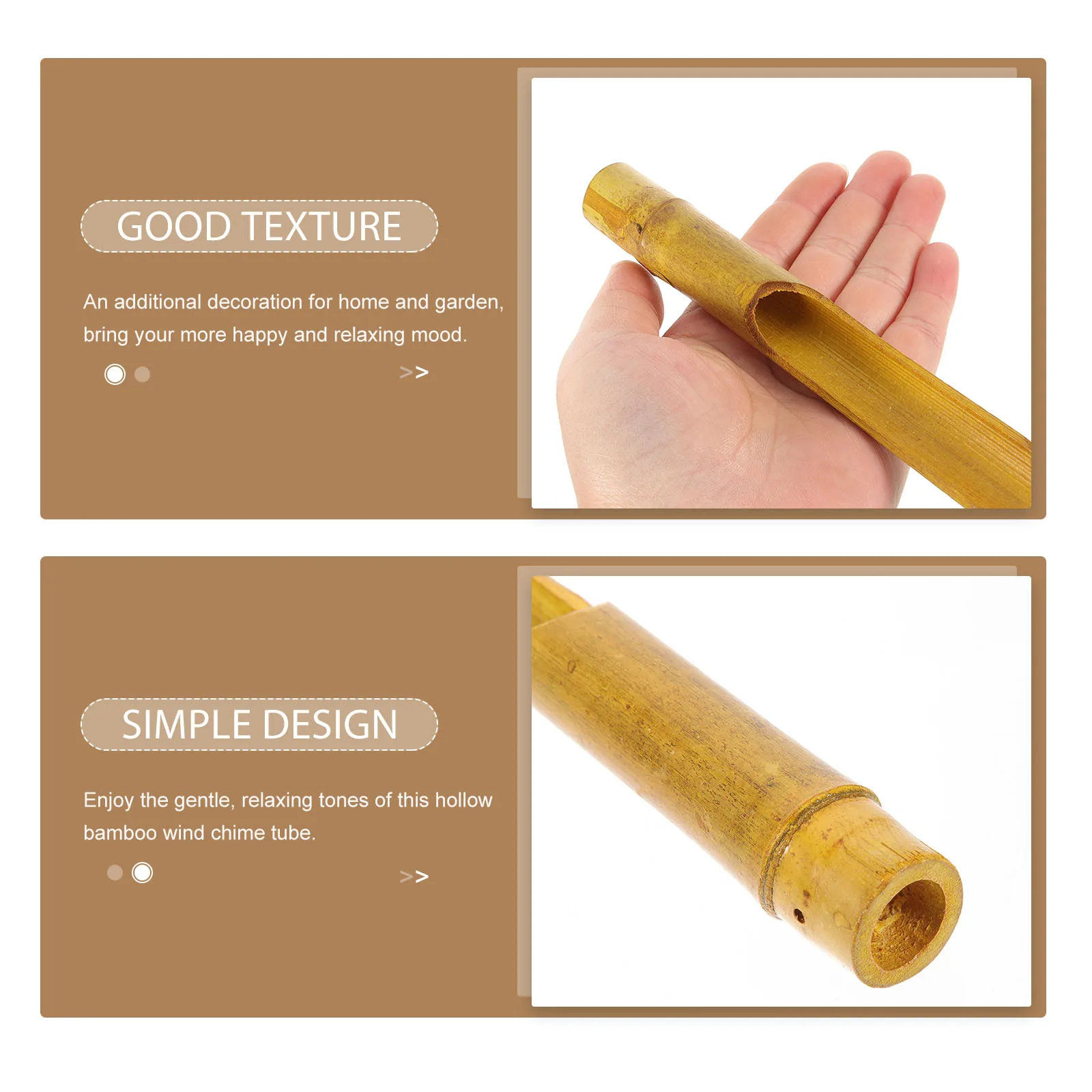 

10Pcs DIY Wind Chime Tubes Bamboo Craft Material for Hanging Pendant Decor Sturdy Wind Bell Accessories Relaxing Tones