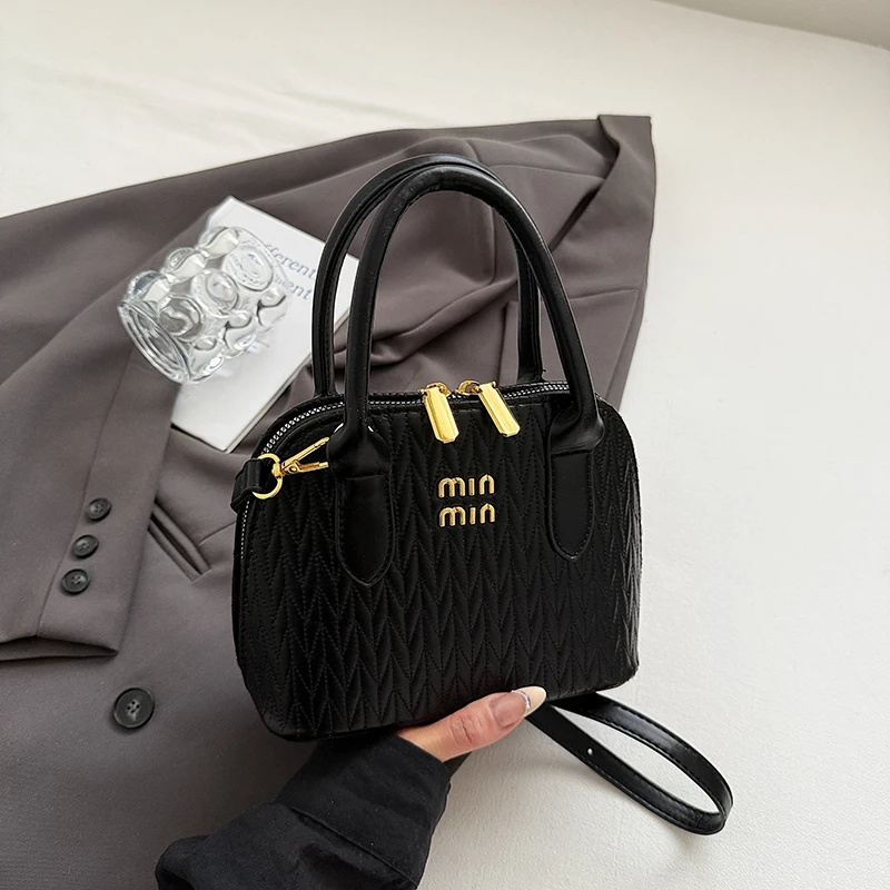 

Стильная модная женская сумка через плечо большой вместимости, однотонная и элегантная кожаная винтажная сумка