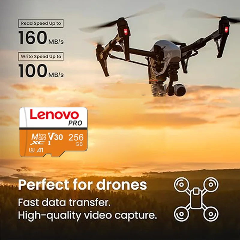 Lenovo Mini SD Flash Memory Card 512GB Micro TF SD Card 256GB Video Monitoring TF Card 128GB 64GB For Phones Drone Camera view 3