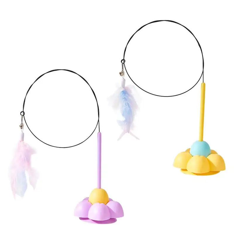 Katze Zauberstab Spielzeug Für Indoor Katzen Katze Frühling String Spielzeug Mit Super Saugnapf Indoor Haustiere Katze Tanz Spielen Spielzeug Für Übung Langweilig