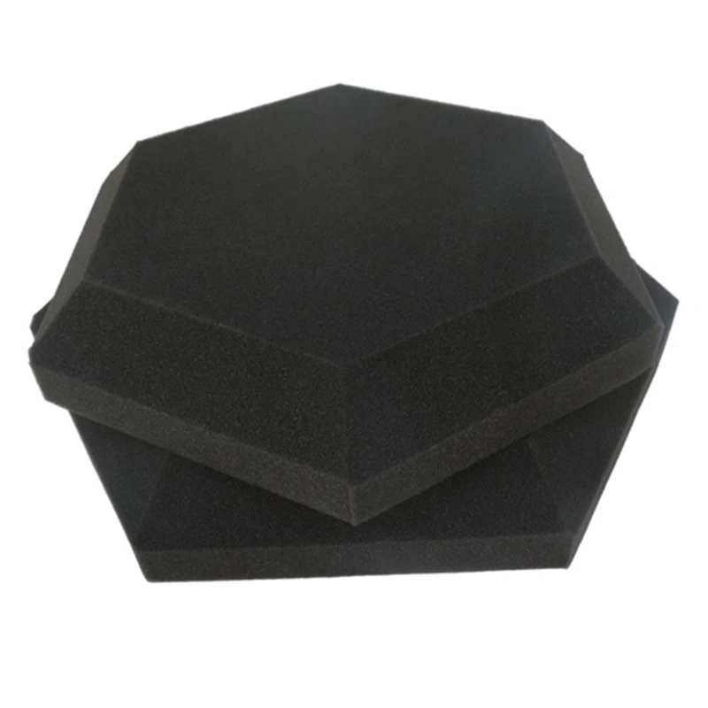 New Hot 12 Pcs Acoustic Foam Board,Hexagonal Studio Slope Heel Board, Sound Insulation,For Sound Insulation &Acoustic Treatment