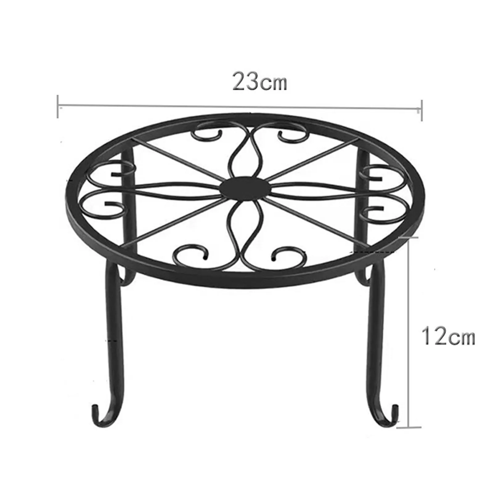 Single Metal Pot Plant Holder Balcony Outdoor Flower Pot Decorative Bracket Green Orchid Pot Plant Iron Flower Stand