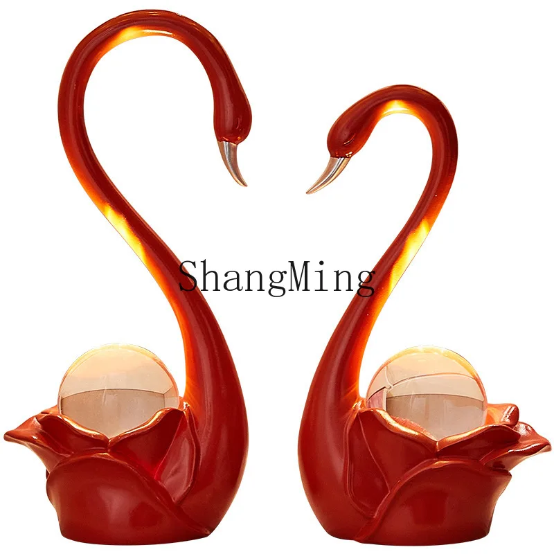DSA bedroom living room ornament couple swan wedding gift ornament creative ornament