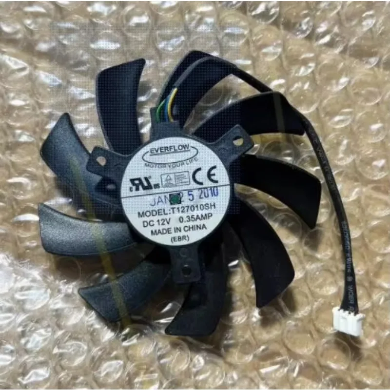 

Everflow T127010SH Cooling Fan DC 12V 0.35A 75 mm Dia. 40mm 4-Wire