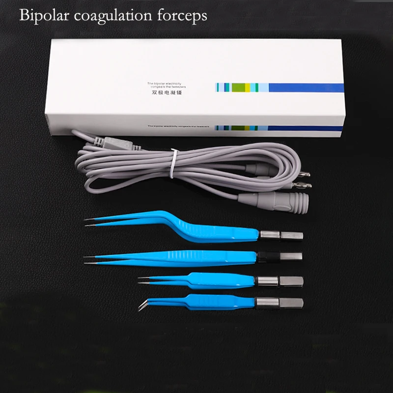 Bipolar coagulation tweezers ophthalmic piece plug-in electrode tweezers coagulation wire electrode connection tool