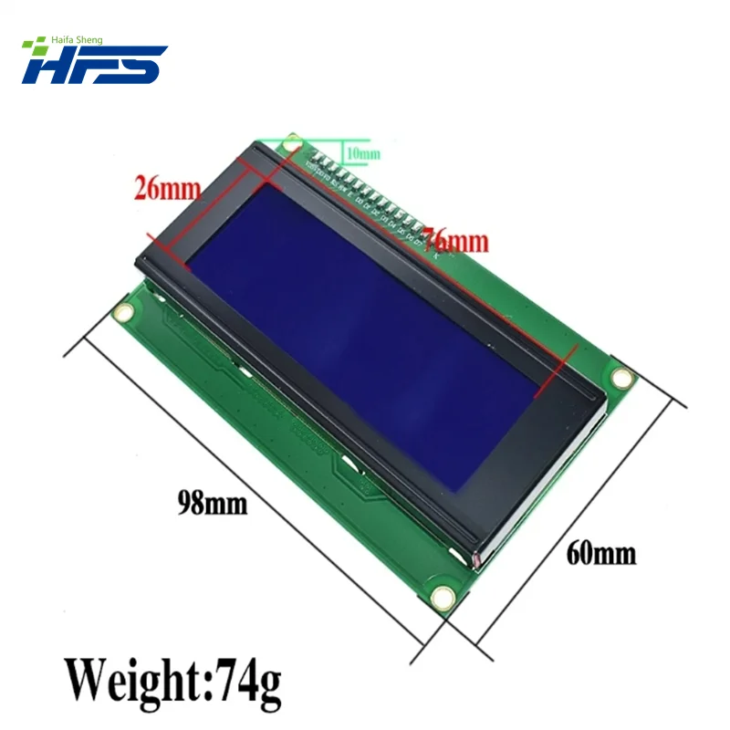 IIC/I2C/TWI 2004 Seriële Blauw Groen Backlight LCD Module voor Arduino UNO R3 MEGA2560 20X4 LCD2004