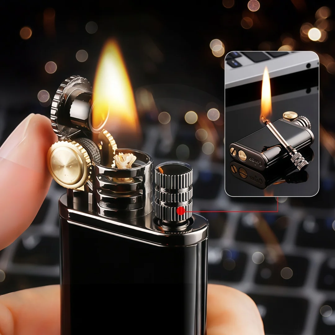 

CHIEF retro metal lighter Custom Logo Lighter Permanent match Laser engraving technology tools festival gifts outdoor lighter