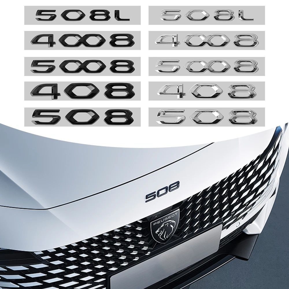 Badge 3D Peugeot 208 P21 2020–2023 – Lettres Sport ABS – Décoratif Et Facile à Coller