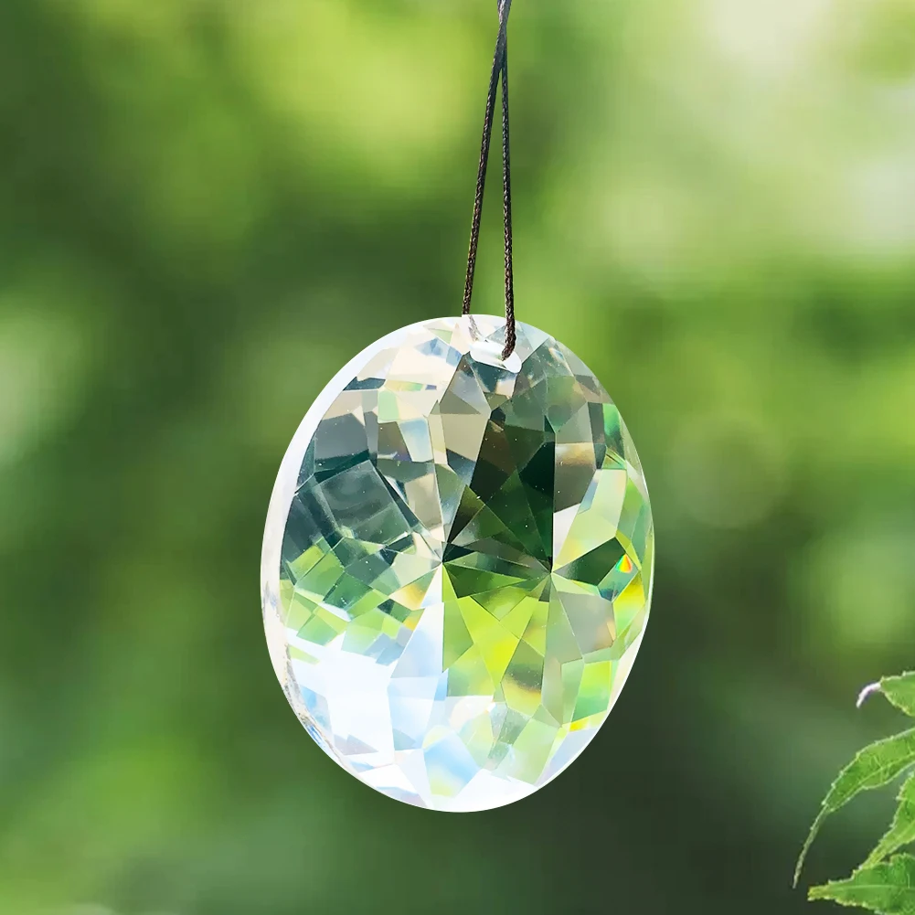 45mm Mandala Glass Crystal Prism Hanging Faceted Brilliant Suncatcher Chandelier Lighting Accessories Home Decor Photo Prop