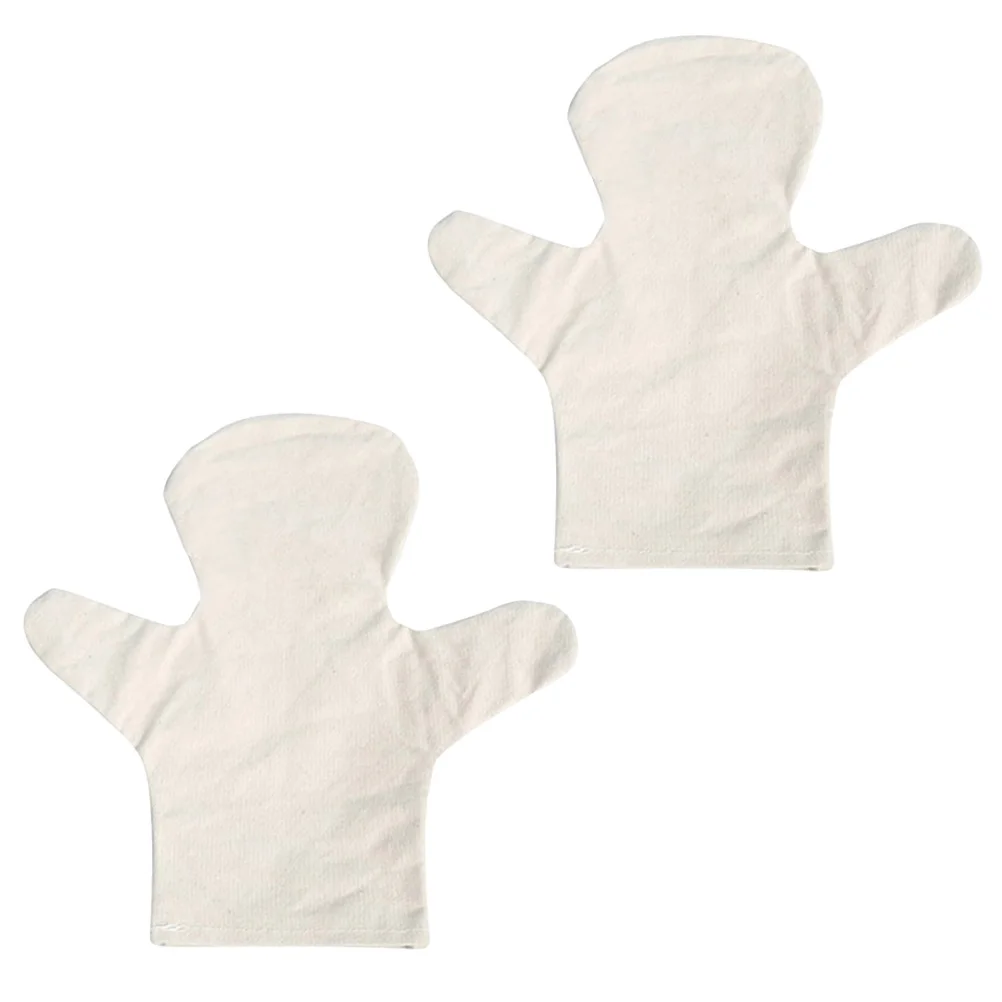 

2pcs Kindergarten Cartoon Children's Handmade Creative DIY Painted Puppet Material Package with White Canvas Finger Puppets