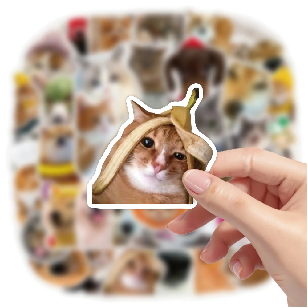 10/30/50 Stück Niedliche Cartoon Katzen- und Hundeaufkleber Lustige Tier-MEME Dekorations-Sticker DIY Laptop Notizbuch Gitarre Auto Klassische Spielzeug-Aufkleber