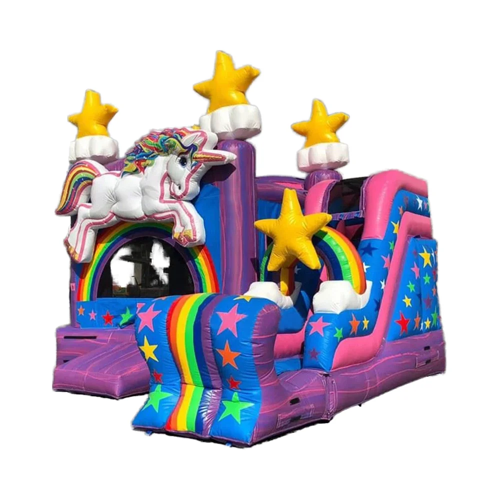 

High Quality Unicorn Bounce House With Slide Jumping Castles For Sale Outdoor Inflatable Games Bouncy Castle For Kids
