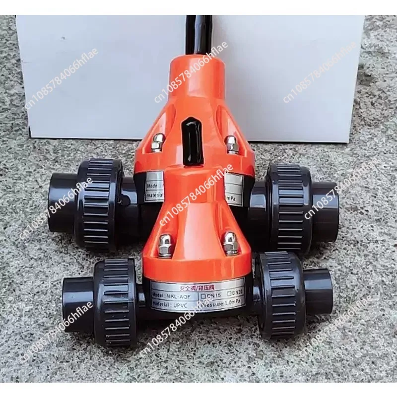 DN15 DN20 DN25 UPVC Diaphragm Back Pressure Relief Safety Valve, Corrosion Resistant for Chemical Metering Pump