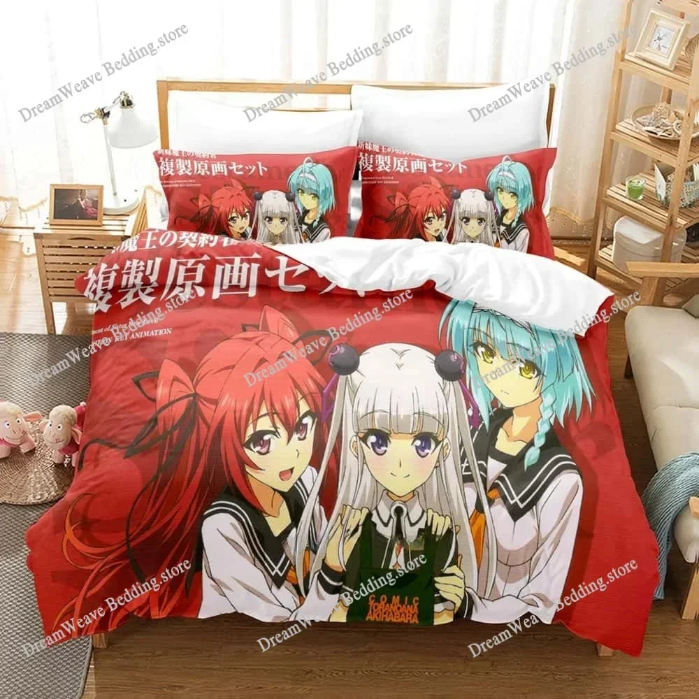 Anime The Testament of Sister New Devil Bedding Set Single Twin Full Queen King Size Bed Set Adult Kid Bedroom Duvet Cover Sets9