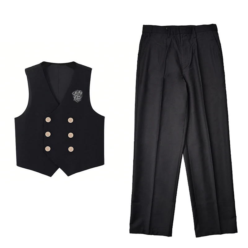 ชุดเต้นสตรีทแดนซ์เด็กผู้ชาย แจ๊ส ล็อคกิ้ง ป๊อปปิ้ง ชุดเต้น กางเกงดำ ชุดแสดงบนเวที ชุดฮิปฮอปเด็ก 4168