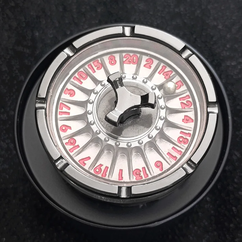 D&D Metall-Fingerspitzen-Gyro-Rulettewürfel aus Metall für Dungeons and Dragons, Spinner-Würfel aus Metall, rotierende Roulette-Würfel für Geschenktischspiele – Detail 8