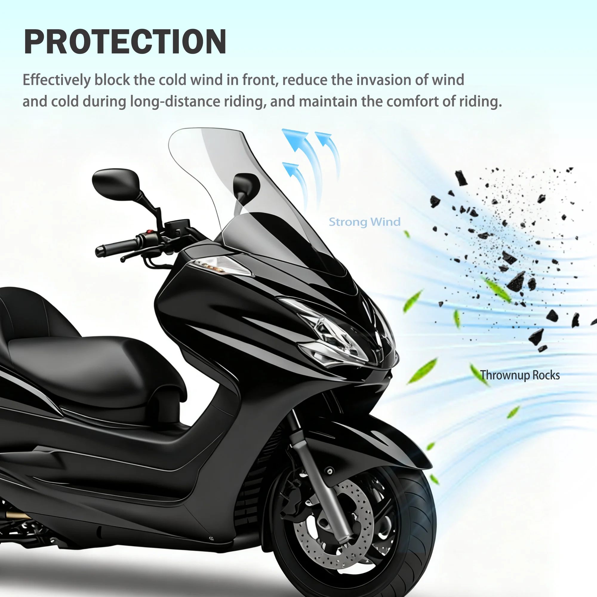 الزجاج الأمامي للدراجات النارية مناسب لياماها 2003 - 2015 YP250 الجلالة 400 YP3 YP400 الزجاج الأمامي 2004 2005 2006 2007 2008 شاشة الرياح