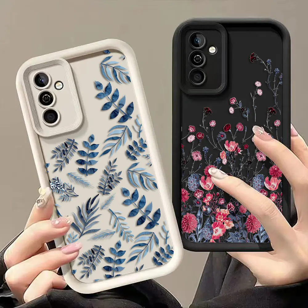 

Vintage Leaves Flower Phone Case For Xiaomi POCO F8 F7 ULTRA F5 F4 F3 C40 M6 M7 X3 X4 GT X5 X6 X7 PRO Cover TPU Case DIY Shell