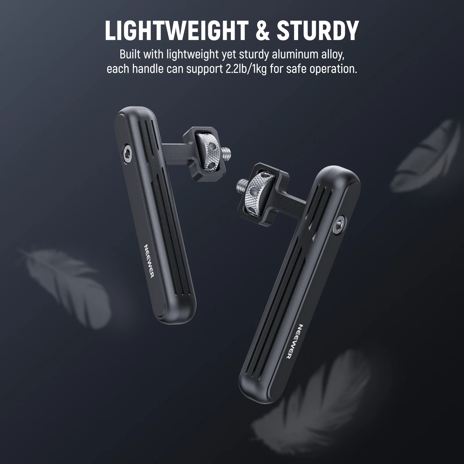 NEEWER 2er-Pack drehbarer Seitengriff/Obergriff für Smartphone-Video-Rig-Filmausrüstung, Aluminiumgriffe mit 1/4-Zoll-Schrauben – Detail 2