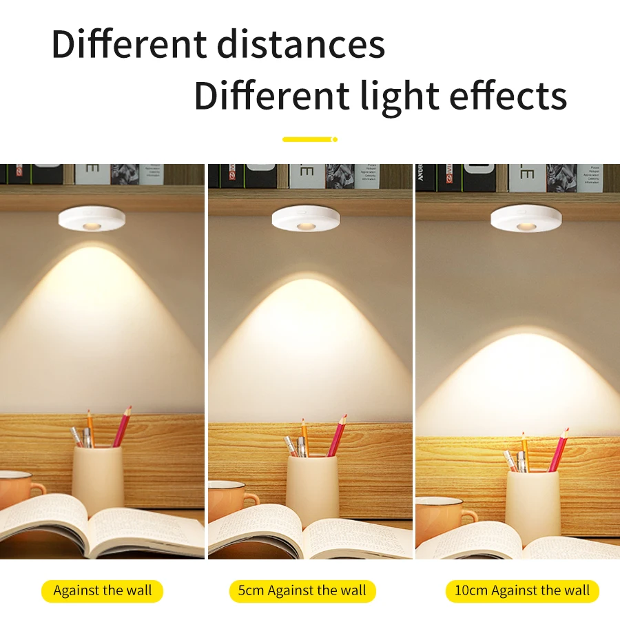 Wireless Remote Control LED Charging Spotlight Magnetic Self-adhesive Wine Cabinet Display Cabinet Aisle Induction Night Light