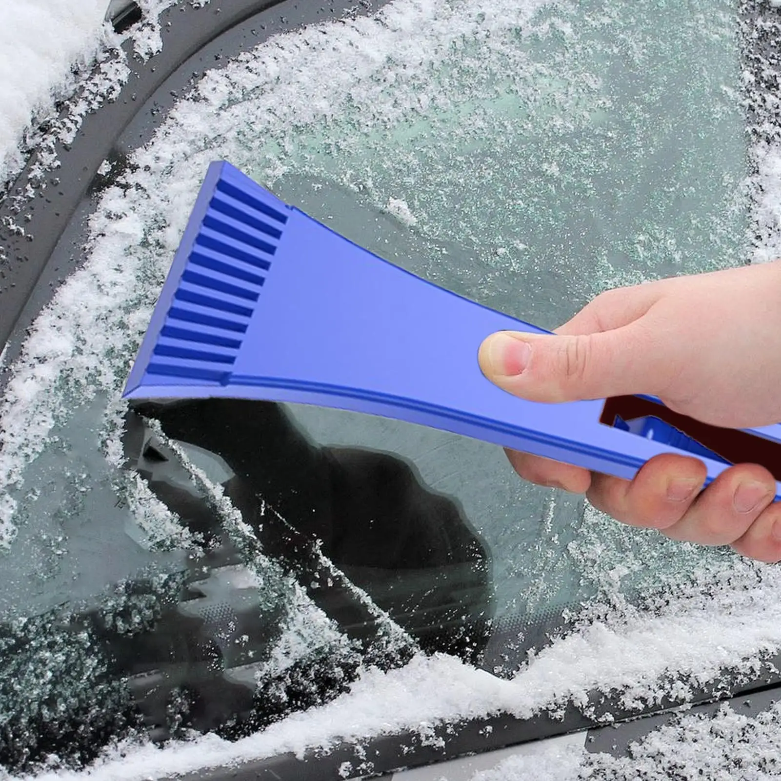 Car Ice Scraper 9 Inch Ergonomic Handle Windshield Ice Scraper Heavy Duty Shovel Cleaning Spade for Window Truck Freezer Fridges