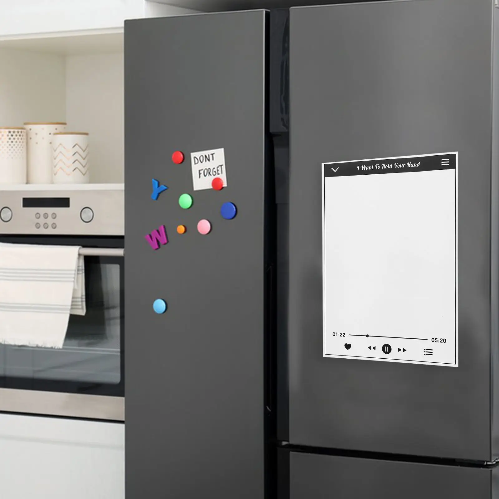 Small Dry Erase Board Magnetic Message Music Refrigerator Magnets List for Fridge Locker Soft Note Pads Lists Room