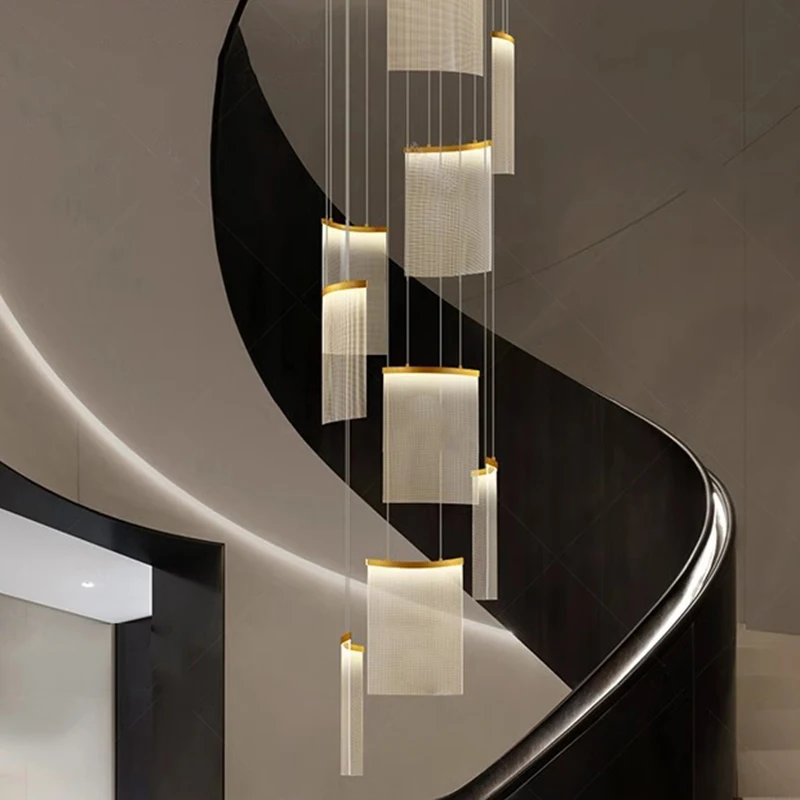 Modern Home Decor Led Lights Pendant Light Lamps Forstaircase Chandeliers For Living Room Hanging Light Indoor Lighting