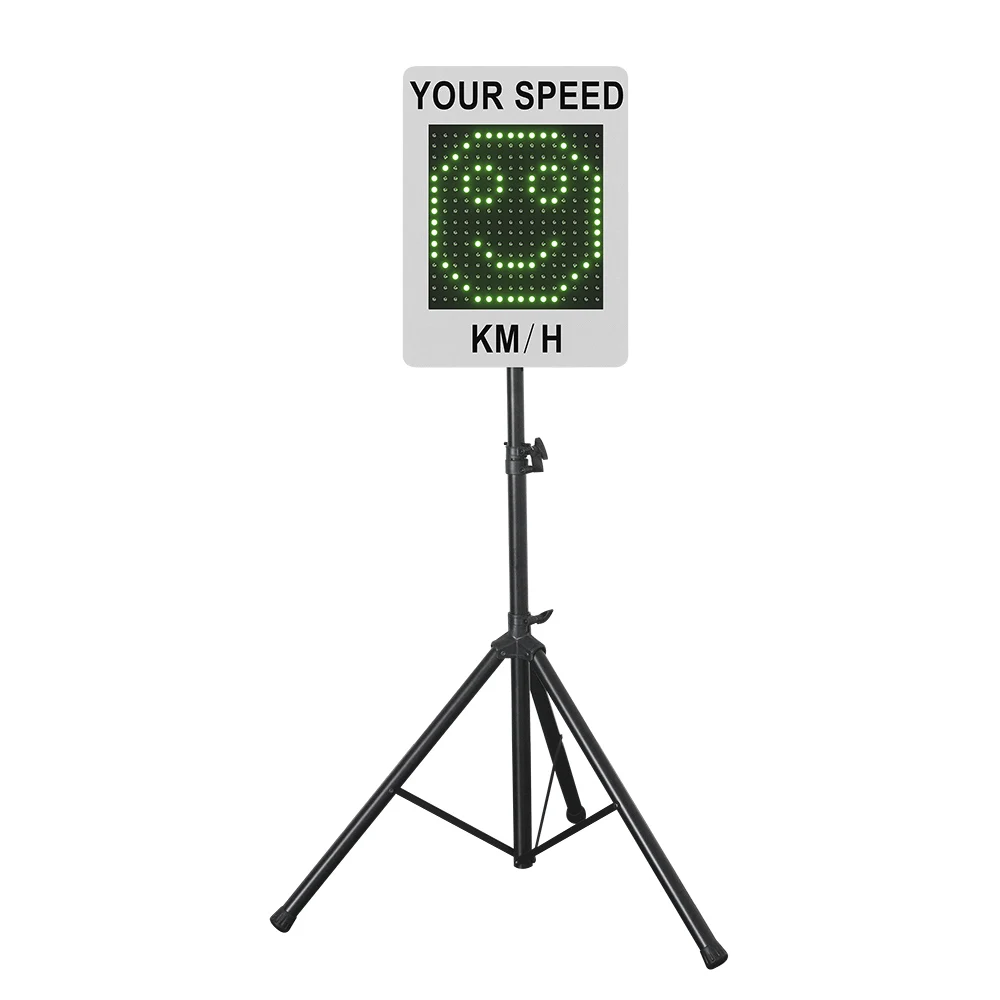 Portable Rechargeable LED Display Speed Limit Sign with Radar 2-Color Warning Information Easy to Carry Solar Related Product