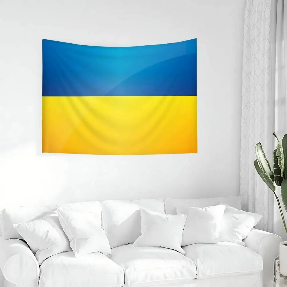 Blue Yellow Ua Ukr Ukraine Flags Room Decor Outdoor Decors Personalized Items Flags For Bedrooms Home Funny