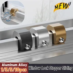 10-1 Stuks Aluminium Venster Lock Stopper Schuifraam Anti-Diefstal Slot Schuifdeur Raam Baby Kids kind Veiligheid Deuren Slot