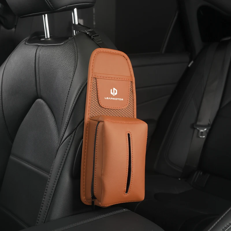 

Car Seatback Tissue Box Card Holder Paper Towel Bag Napkin Pouch For Leapmotor T03 S01 C11 C01 Leap Motor