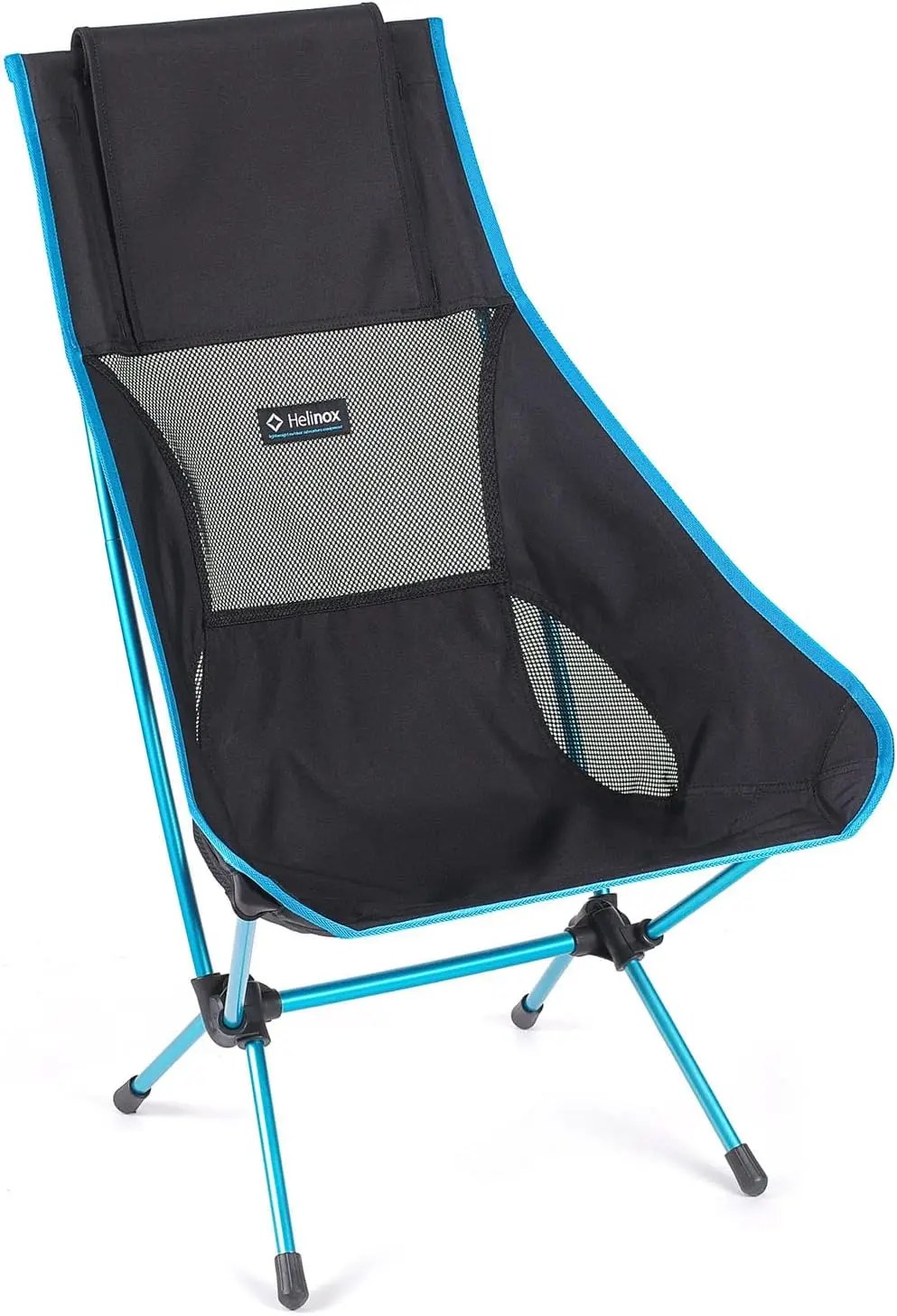 Chair Two Ultralight, High-Back, Collapsible Camping Chair, Black, with Pockets