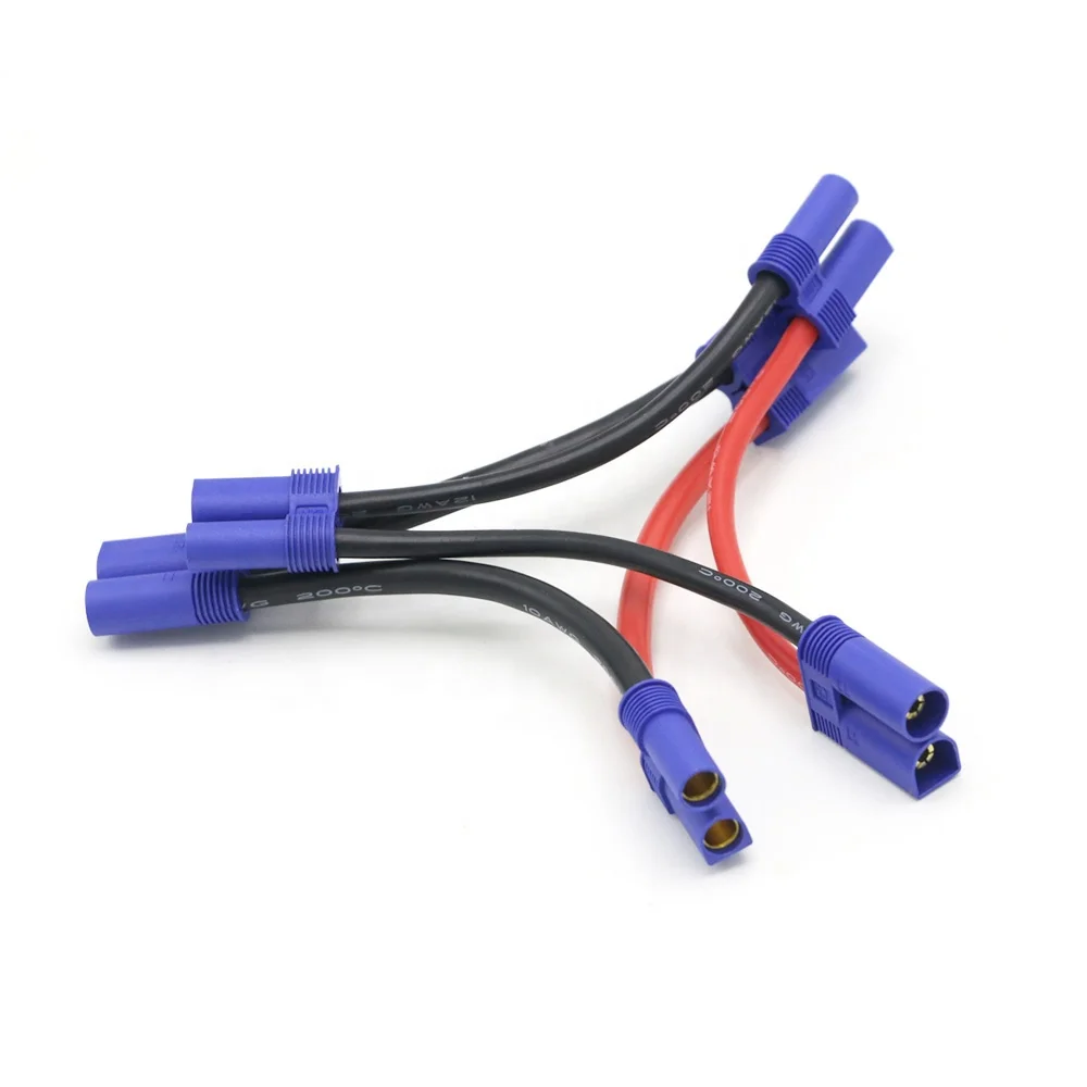 30PCS EC5 Series 12AWG 100mm Serial Wire Connector Male To Female Plastic For RC Drone And Airplane Lipo Battery Charger