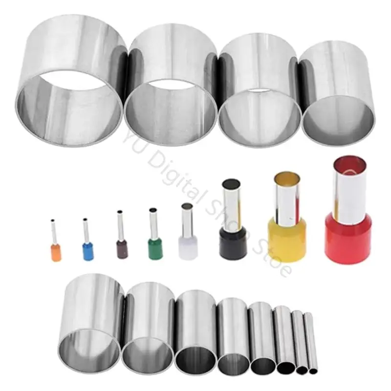 96BA Round Clay Cutter Set with Multi Size Ring Cutters and Plunger Tools for Manual Clay Shaping, Jewelry Making, Labels, and