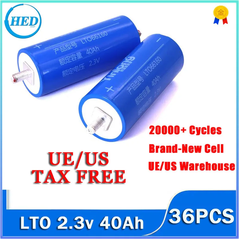 100% Original Guaranteed High Quality Yinlong 2.3V 66160/66160h 40ah Lto Battery Cell