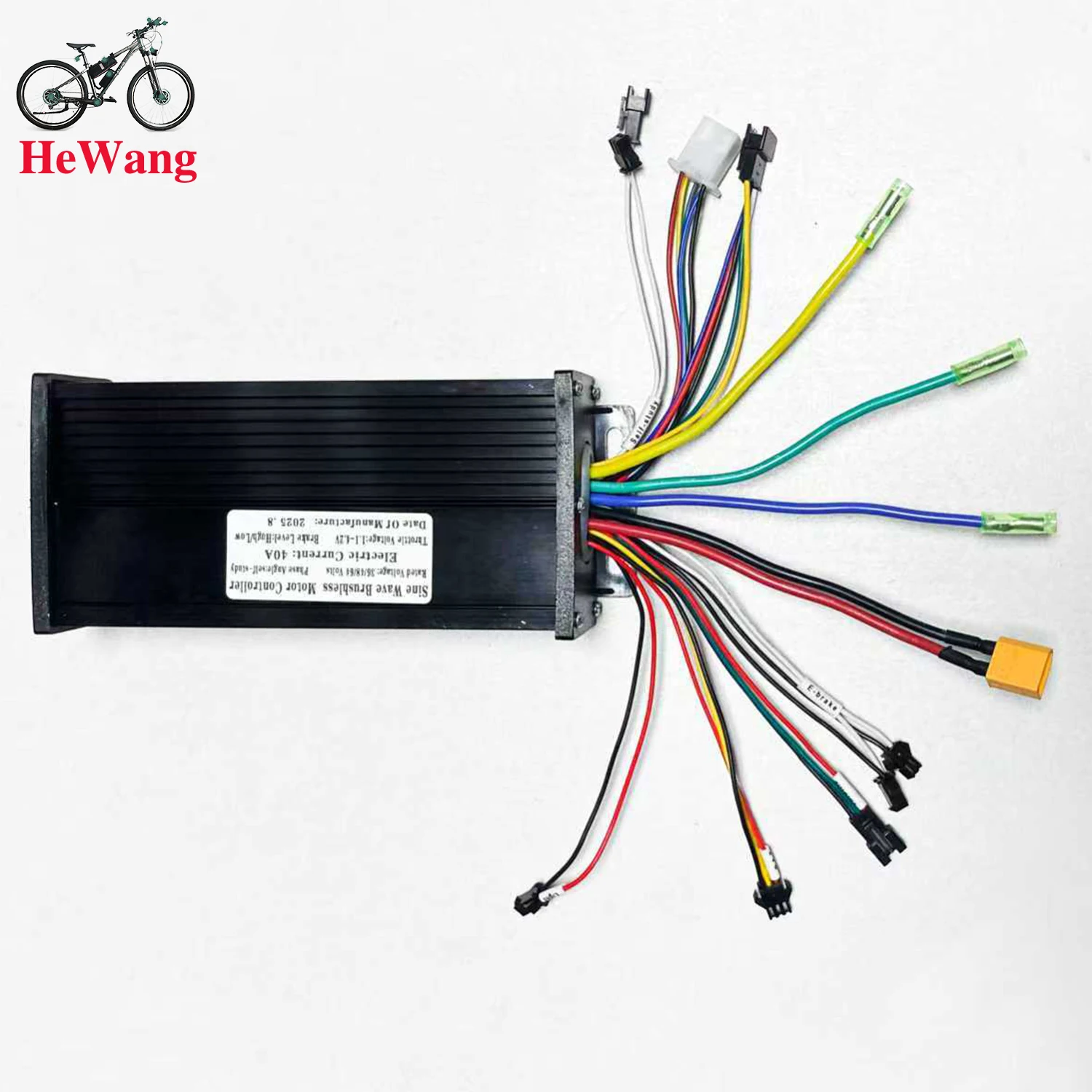 750W-1500W 40A E-bike 3-mode Sine Wave Brushless Motor Controller 36V/48V-64V for No. 2 Protocol LCD Display E-bicycle Scooter