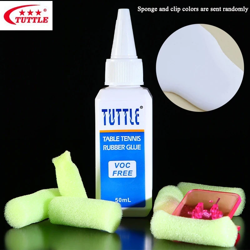 

TUTTLE Table Tennis Inorganic Glue 50mL High Adhesion Fast Filming Water-Soluble Rubber Adhesive Ping Pong Rackets Accessories