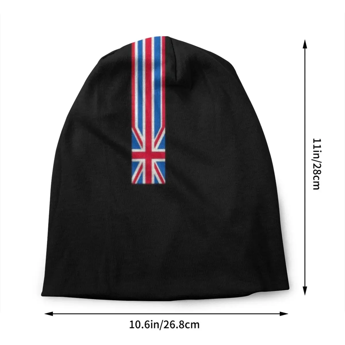 Minimalist Union Jack UK Skullies Beanies Caps Hip Hop Winter Warm Knitted Hat Unisex United Kingdom British Flag Bonnet Hats