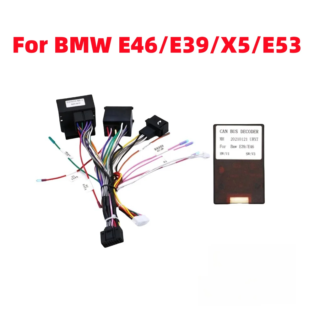 Décodeur d'adaptateur de boîte Canbus pour BMW, E39, E46, E53, X5, câblage d'alimentation 16