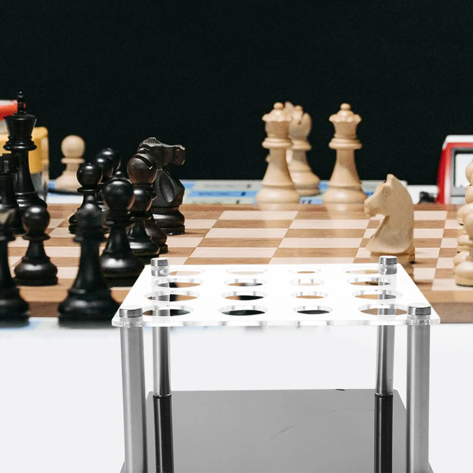 

Держатель для акриловых шахматных фигур для проектов из смолы своими руками: элегантный современный дизайн, устойчивое основание, различные размеры отверстий, аксессуары для шахмат