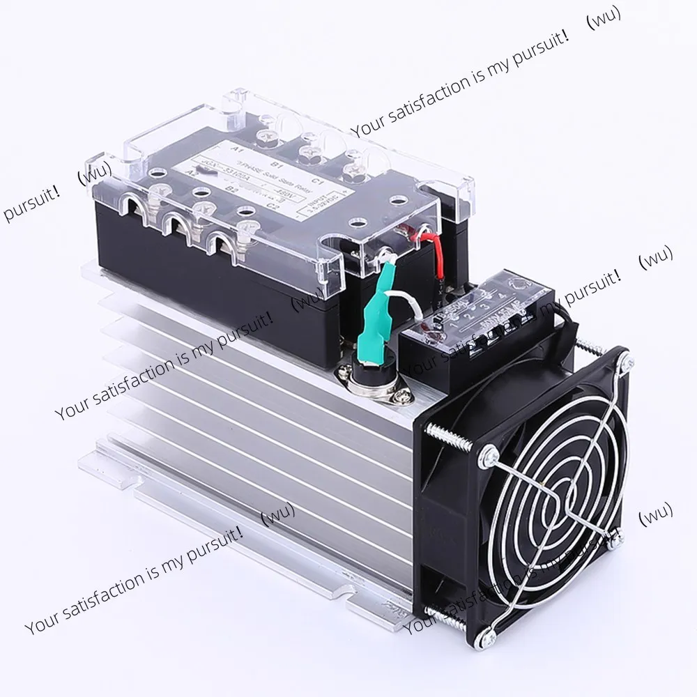 FOR JGX-33100A Solid State Relay AC480V 100A DC Controlled AC, Solid State Relay SSR AC Triple DC AC with Fan and Radiator