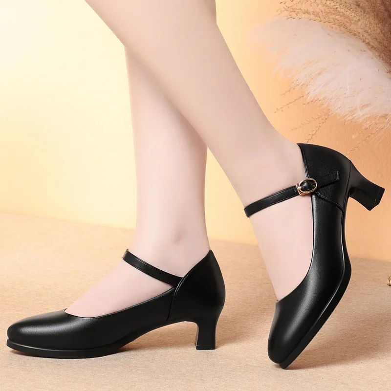 5 センチメートルヒール客室乗務員作業靴女性黒ソフト快適なパ - Women'S Shoes For Standing All Day のレビューと価格