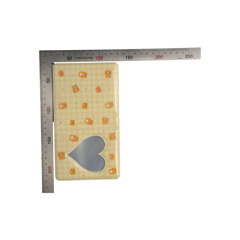 Simpatico album fotografico con orso cartone animato Pastic Ins Custodia per immagini vuote Impermeabile antigraffio Album fotografico con cuore d'amore Mini foto