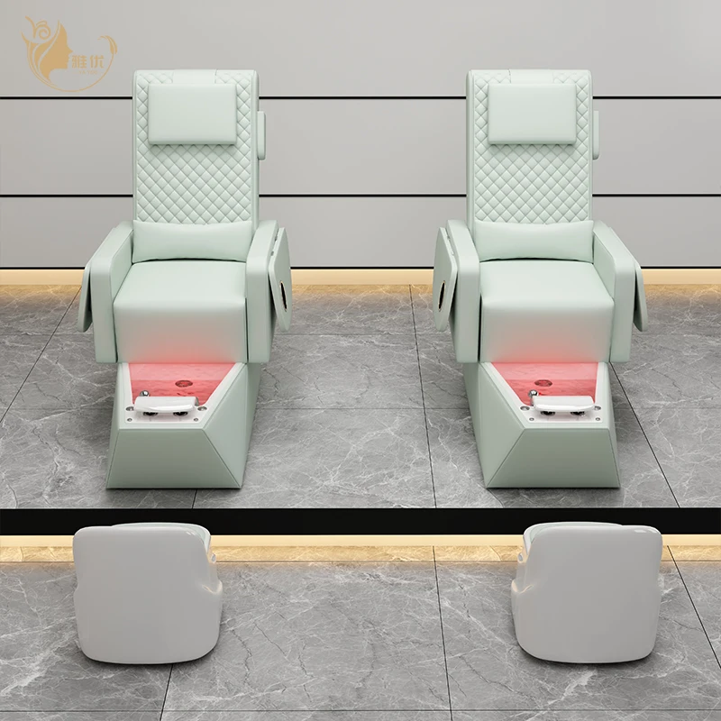 Comfortable Spa Massage Colorful Light Pedicure Chair Can Be Customized With LOGO Foot Bath Chair For Nail