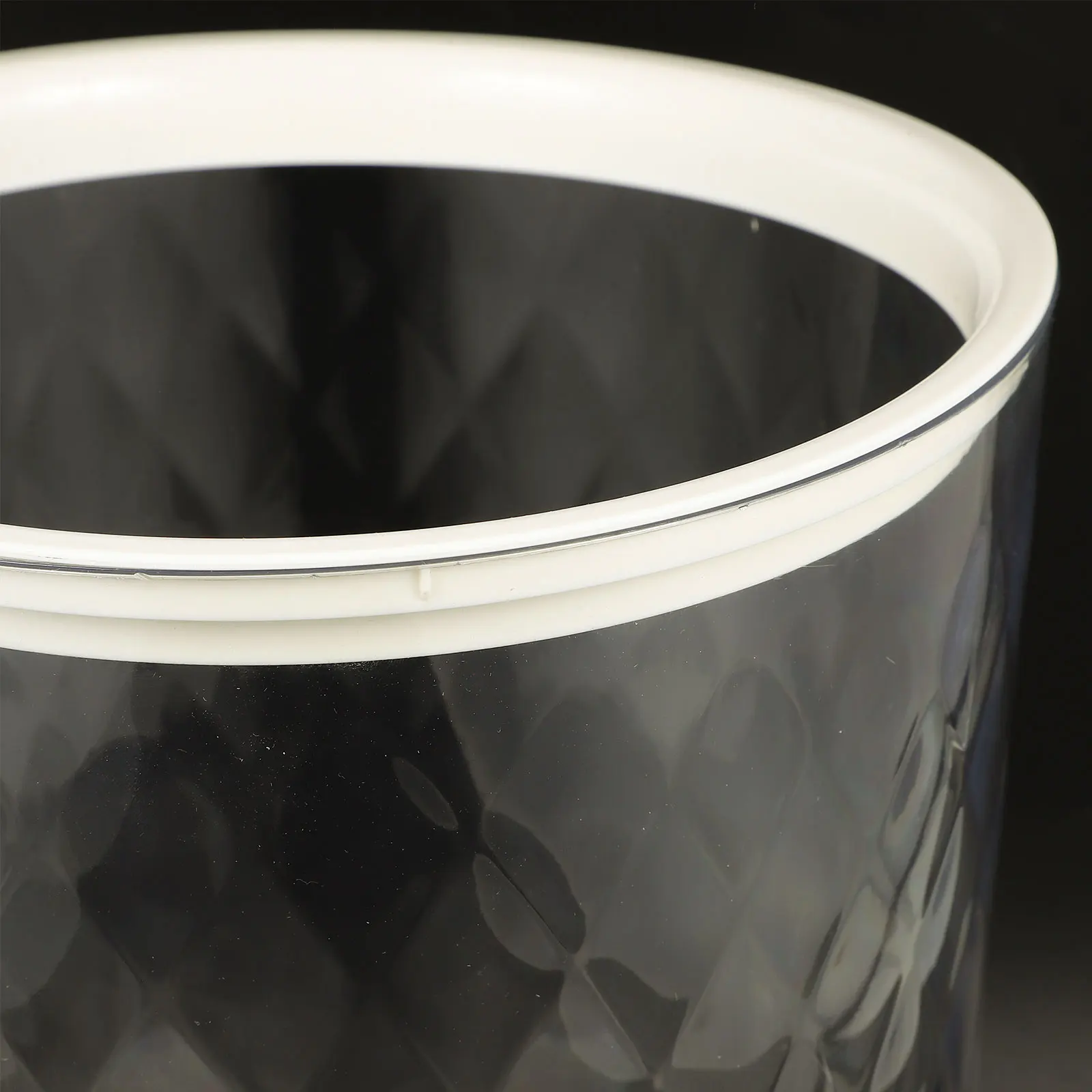 

Modern Style Transparent Clear Plastic Trash Can Large Opening Home Office Bedroom Bathroom Garbage Bin Reusable Household Waste