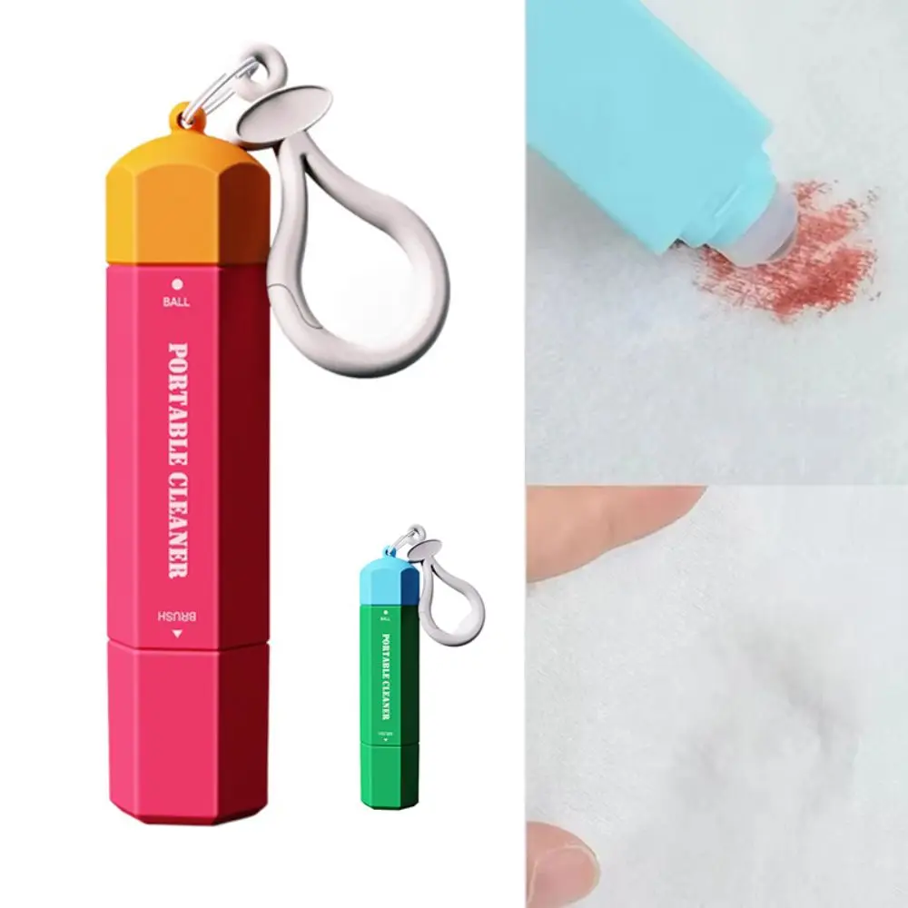 15 ml Fleckenentferner-Stift mit Bürstenkopf, Doppelkopf, Notfall-Fleckenentferner, tragbar, sofort wasserfrei, Fleckenentferner für den Reisegebrauch