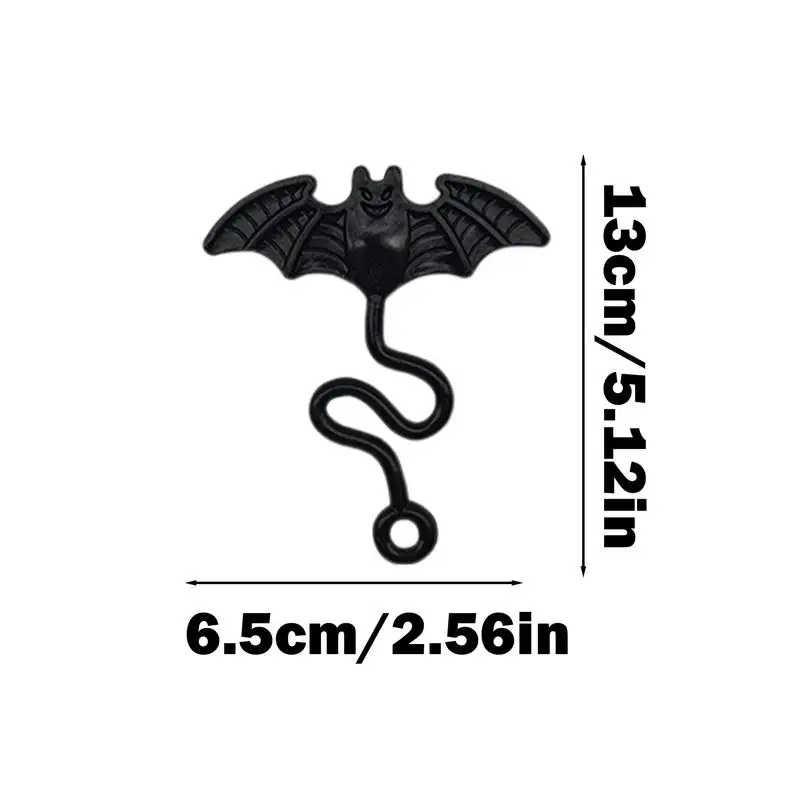 Stretchy Sticky Toys 12pcs Halloween Stretchy Sticky Bats Elastic Kids Sensory Toys Sticky Animal Toys C For Classroom Prizes