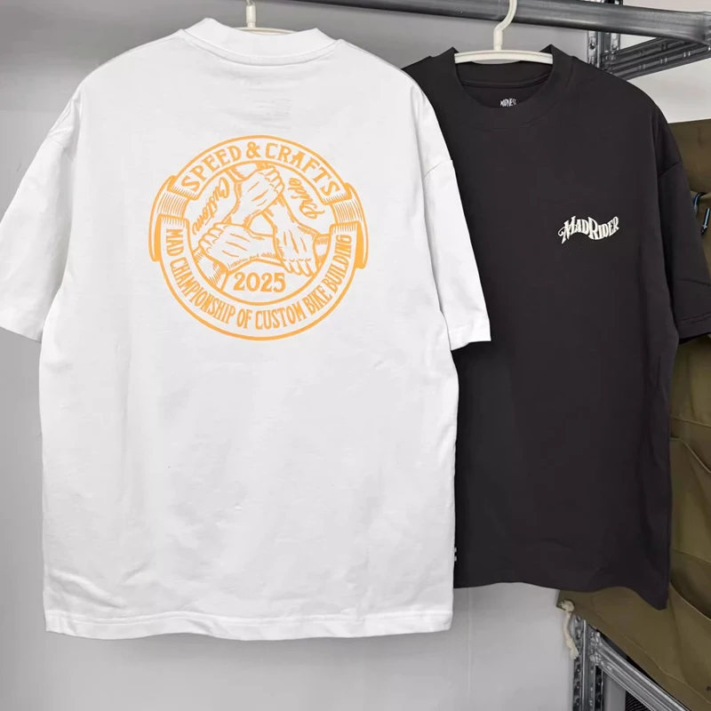 

High Street Brand Madness T-shirt Men Women Casual Loose Cotton Breathable Tee Japanese Trend MDNS Short Sleeve